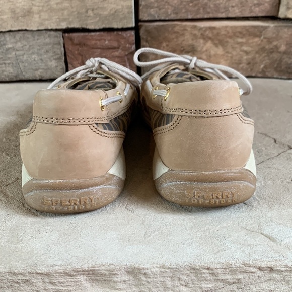 3-$30 SPERRY size 5 leather loafers with animal print - Picture 4 of 7